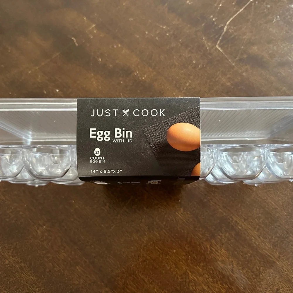 Just Cook Clear Egg Storage Container with Transparent Design 21 egg